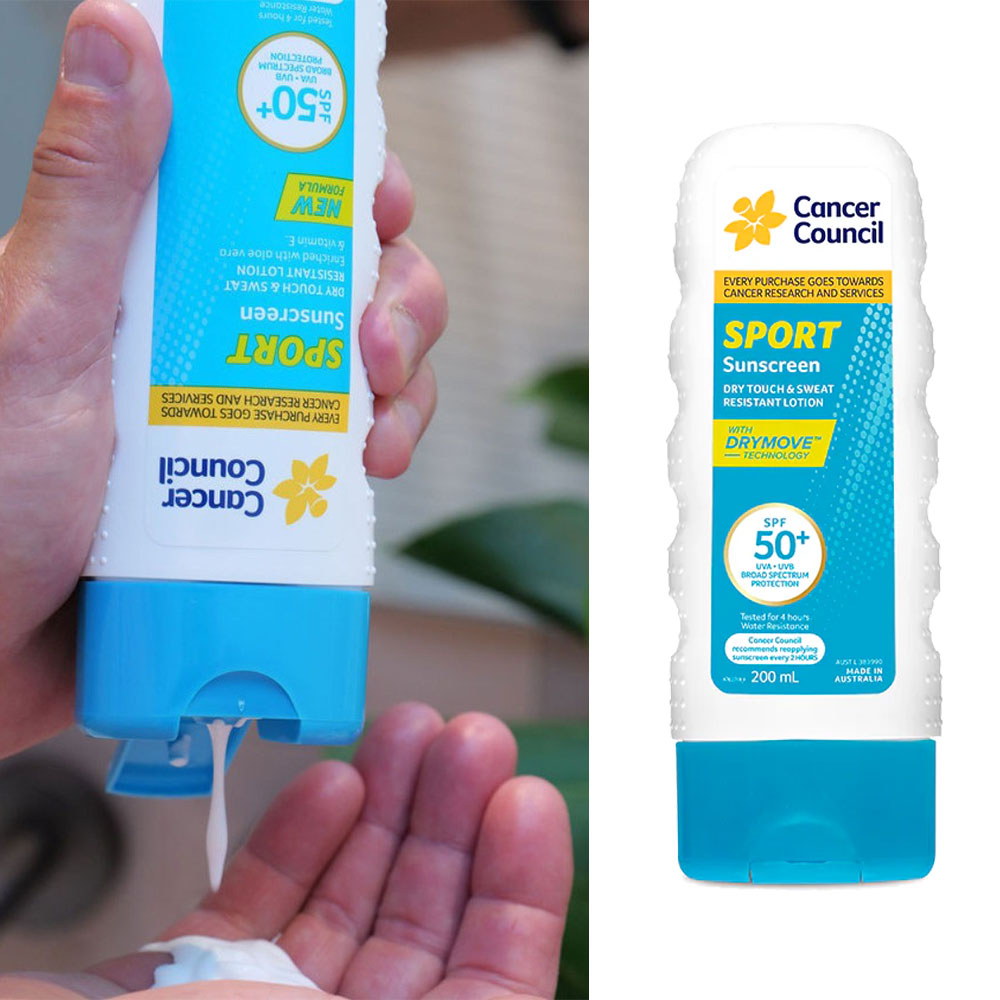 캔서카운슬 스포츠 드라이 터치 앤 워터프루프 선크림 200ml