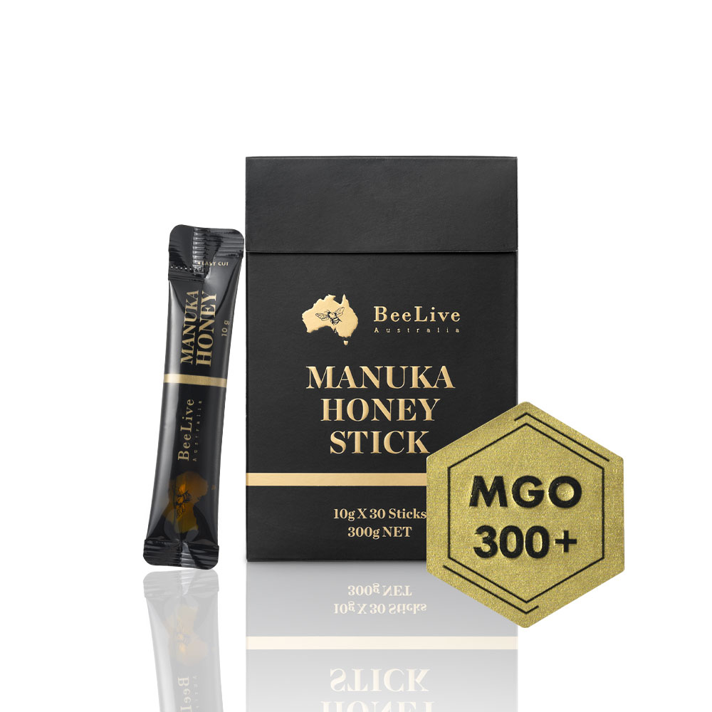 [빠른배송] 100% 호주산 빌리브 마누카 스틱꿀 MGO300 30스틱(10g*30ea) Beelive Australia