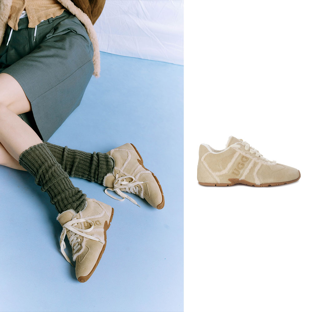 [무료배송] 호주정품 오즈라나 로고 시어링 스니커즈 (굽 3.5cm) OZLANA UGG OZ1011